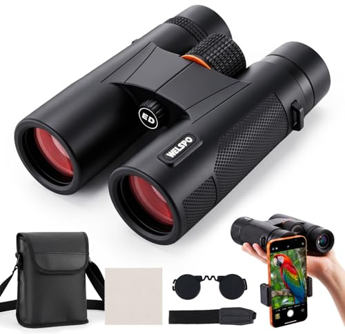 Welspo 10x42 Binoculars with ED Glass for Adults