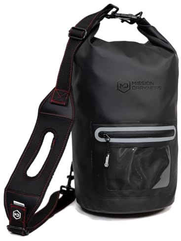 Mission Darkness Dry Shield Faraday Tote Bag 15-Liter-Kapazität // wasserdichte Tasche für Sicherheit und Transport von elektronischen Geräten Signalblockierung Anti-Tracking EMP-Schild Datenschutz