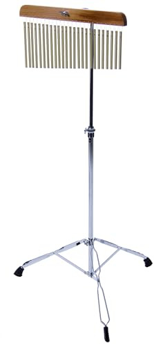 Fame Chimes 25, 25-Bar Messing Chime Percussion, Mit Ständer, Naturfarben, Montierbar, Ideal für Einsteiger und Musikschulen