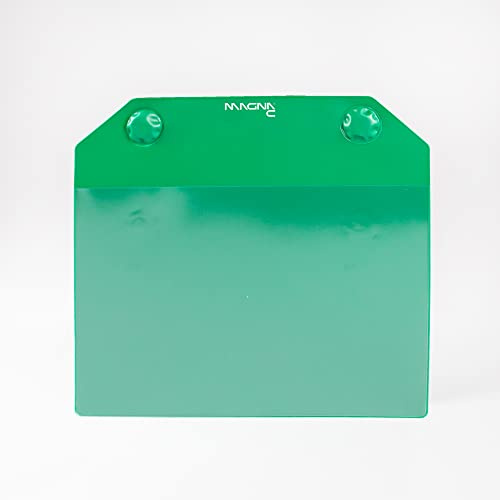 Magna-C® Magnet-Tasche mit starken Neodym-Magneten | DIN A5 | Dokumententasche mit Klarsichtfront | Grün