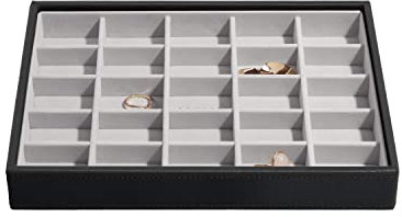 Stackers Black Classic Medium Jewellery Box Trinkets Layer