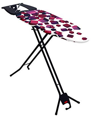 Mabel Home Space Saving Ironing Board, Easy Storage, Adjustable Height + Extra Cover, Black, One Size