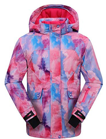 PHIBEE Girls' Waterproof Windproof Outdoor Warm Snowboard Ski Jacket Multi 16