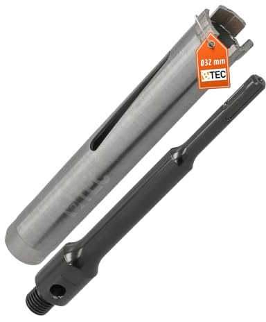 Diamant Bohrkrone SDS-plus lang (200mm) Aufnahme Nutzlänge 180 mm Ø 32 mm Betonbohrkrone Kernbohrer