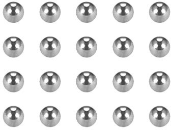 sourcing map 100 Stück Stahlkugeln 2mm Massiver Chromstahl G25-Präzision Kugeln für Kugellager