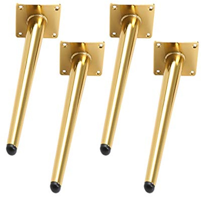 4 MöBelfüße, Schräger Kegel MöBelfüße MetallmöBel Tragen Füße Sofabeine Schrankfüße Tischbeine Fuß Des Bettes ，DIY Eisenwaren Möbel-Zubehör,Golden(35cm)