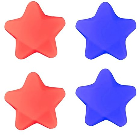 NUOBESTY 4 Stücke Squeeze Ball Stern Form Griffbälle Knetball Knautschball Silikon Fingertrainer Handtrainer Handtherapie Ball Dekompression Entspannung Spielzeug (Zufällig)
