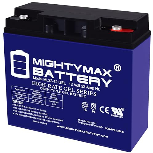 Mighty Max Battery 12V 22AH GEL Battery Replacement for Power ES22-12 - 2 Pack