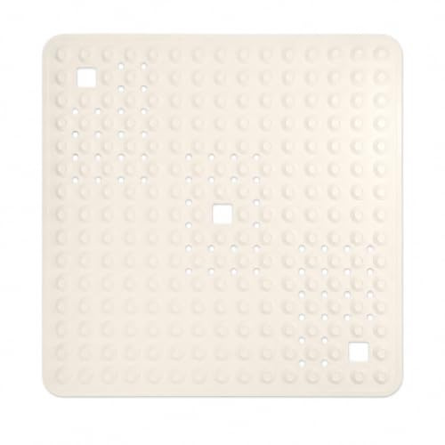 WohnDirect Duschmatte Weiß/quadratisch: 60x60 cm - sehr rutschfest & sehr robust - Antirutschmatte für Dusche oder Badewanne - waschbar bei 60°C