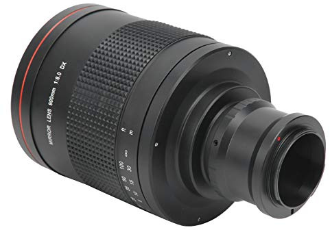Téléobjectif pour Appareil Photo sans Miroir à Monture NEX, Objectif Super Téléobjectif 900 mm F8.0 Mise au Point Manuelle