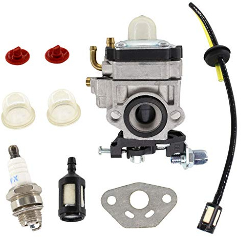 HURI Vergaser mit Dichtung Benzinschlauch Benzinfilter Zündkerze für Fuxtec FX-LB 126, FX-LBS 126, FX-RT 126, FX-LB 133T Laubbläser