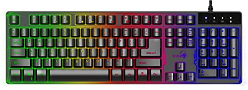 Genius GX Scorpion K8 Inglés-árabe - Teclado profesional retroiluminado para juegos con teclas flotantes