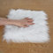 Molain - Cuscino per sedia in finta pelliccia 30,5 cm quadrato per soggiorno camera da letto divano sfondo fotografico colore: bianco