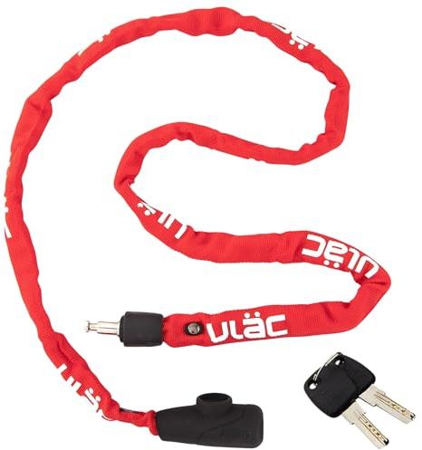 Candado Cadena Seguridad Bicicleta Scooter Moto Patinete Antirrobo Acero Endurecido 4mm 120cm Ligero Resistente Cortes Tensiones Funda Nylon Protectora Llave Seguridad Transporte Fácil Urbano