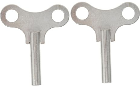 HOMSFOU 2 Stück Uhrenaufziehschlüssel Mainspring Winder Metall Uhr Schlüssel stabile Uhr Werkzeug Aufzug Kette Reparatur Werkzeug Silber 4,4 mm