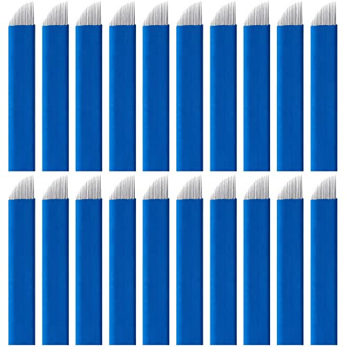 20 Pcs Permanent Makeup Blades, Disposable Eyebrow Microblading Needles | Eyebrow Tattoo Micro Blades, for Manual Tattoo Microblading Supplies