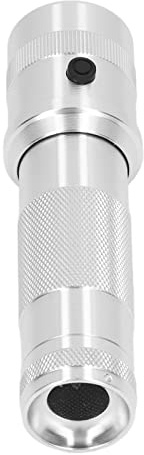 FTVOGUE Lampe de poche LED RGB 10 couleurs changeantes argentée | Sans piles, 300 lumens, 328 pieds, 3 AAA, étanche IPX4, pour signal, lecture, camping, fêtes, promotion