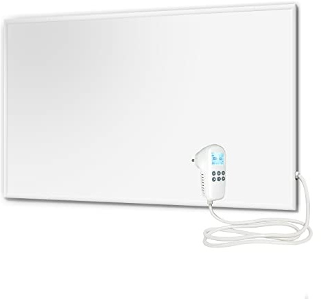 EVOKOR Infrarotheizung mit Thermostat 850W, Infrarot Heizung Wandmontage mit Überhitzungsschutz, Heizplatte Heizkörper Heizpaneel, Wandheizung Elektrisch, Elektroheizung Energiesparend (850W)