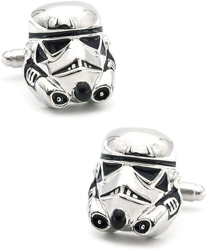 Movie Designg Super Helden Stormtrooper-Manschettenknöpfe für Herren, tolle Geschenkidee, Material: Metall, verschiedene Farben, Manschetten-Verbindungen., S, Kupfer, Kein Edelstein