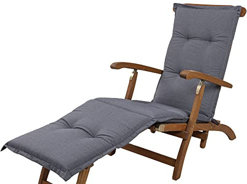 50089-51 Auflage Deckchair Florence grau meliert 190x49x6 cm