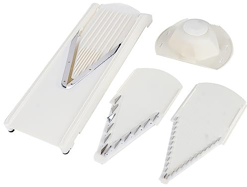 Mandoline French Fry Potato Cutter 38 × 14 × 8 Multifuncional Hogar en Forma de V Rallador Cortador de Rebanar con Protector de Mano Hoja de Acero Inoxidable