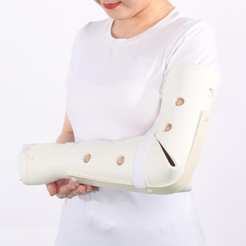 LXXLJHH Polymer Forearm Elbow Brace, Elbow Joint Fracture Injury Fixation Bracket, Breathable and Lightweight Elbow Splint Immobilizer for Replace Plaster or Emergency Fixation,L-L