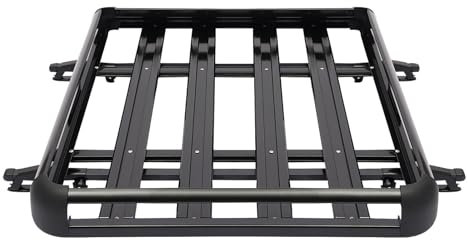 MINRS Barres de toit universelles en aluminium pour coffre de toit de voiture jusqu'à 68 kg, 127 x 97 cm, convient pour les modèles universels de SUV