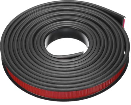 QUARKZMAN Borde en Forma de U 9.8' x 3/5 Cinta de Borde de Chapa Autoadhesiva TPE Borde de Madera Contrachapada Flexible para Protección de Muebles Gabinete Estante Mármol (Negro)