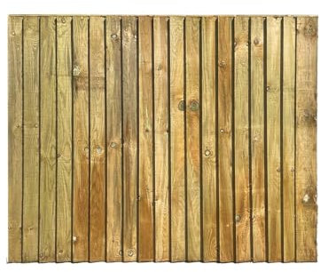 Feather Edge Fence Panels, Tanalised Pressure Treated Timber with Security Closeboards, Vertical Garden Boundary Boards for Outdoor Garden (6FT (L) X 4FT (H))
