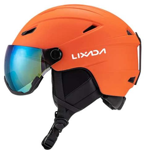 Lixada Caschi da sci, Casco da sci integrato Casco da snowboard per uomo e donna con visiera rimovibile
