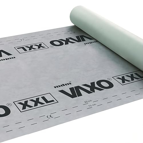 Decket Dachunterspannbahn Vaxo XXL 160 g, Dachfolie 37,5 m², 3-lagig | Feuchtigkeitsschutz; Wind/Regen/Schnee; diffusionsoffen; wasserdicht & UV-beständig