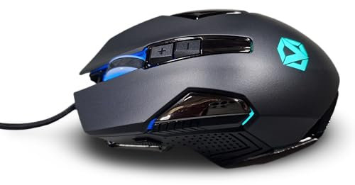 Vibox RGB Gaming Mouse, 7200 DPI Optical Sensor, LED Backlight, Ergonomic Design, Black