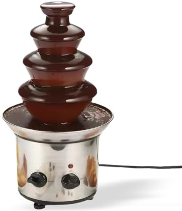 YPCDTL01 4 Tier Chocolate Fountain for Party, Stainless Steel Electric Chocolate Fondue Fountain Machine for Party