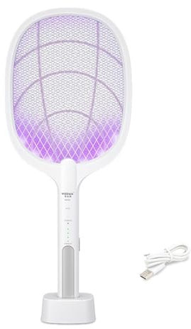 HAOZYUN Luz Púrpura Mosquito Eléctrico Beat Base Clásica Recargable Modelo 2 En 1 Automático Mosquito Trampa Hogar Eléctrico Mosquito Beat Interior Y Exterior Asesino De Mosquito-Color-1