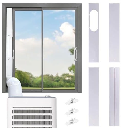 Kaezuy Adjustable Window Seal Kit Für Mobile Klimagerät - Universal PVC Fensterabdichtung Mit Abluftschlauch Adapter, Rolladenblende & Energieeffiziente Abdichtung (B)