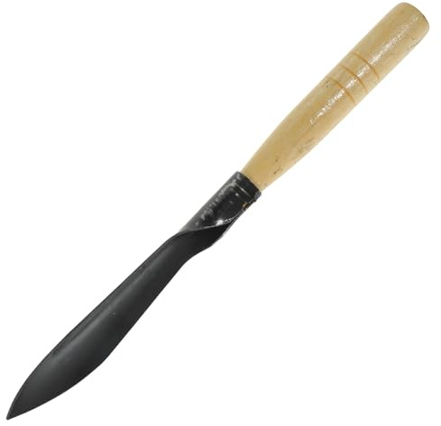 LAPYAPPE Cazzuola da Giardino a Mano in Manganese Manico in Legno Ergonomico Pala da Giardinaggio per Scavare Piantare e Diserbare Attrezzo Manuale Compatto per Orto e Verdure