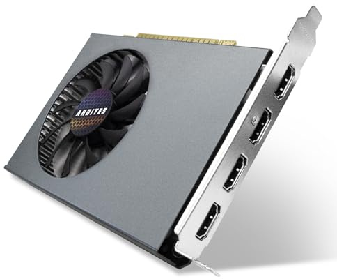 ARDIYES GT 730 4GB GDDR3 GPU 4X HDMI Graphics Card, 4 Independent Display Multi-Monitor Setup, 64-bit DDR3 Video Card for Computer PC ITX Single Slot PCI Express