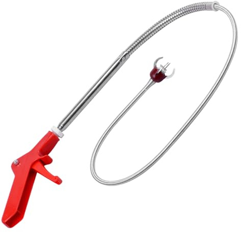 STAHAD Déboucheur Toilettes Flexible à Quatre Griffes 130 CM Crochet Pratique pour Éliminer Cheveux et Bijoux Siphons de Salle de Bain