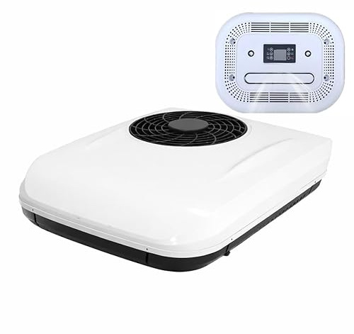 Aire Acondicionado Caravana 12V 24V, 2400W Aire Acondicionado Camper Con Función Control Remoto Con Función Frío O Refrigeración Y Calefacción (White,24v Ref)