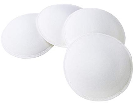 Lot de 4 coussinets d'allaitement pour bébé, respirants, lavables, réutilisables, anti-débordement de lait, coussinets d'allaitement jetables biologiques