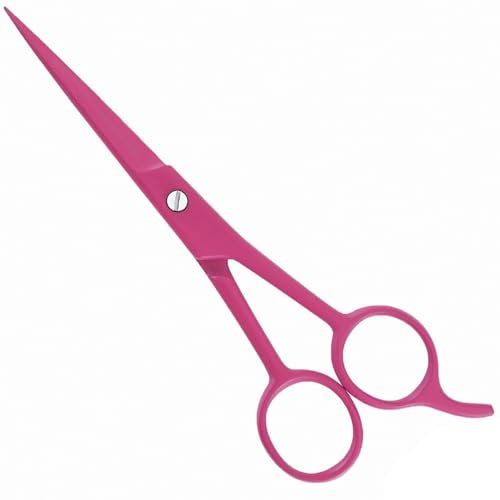 YNR Tijeras de peluquería para peluquería | para peluqueros profesionales | Tijeras de corte de pelo de acero inoxidable | Peluquerías de peluquería, hombres, mujeres, niños y adultos (rosa) 6