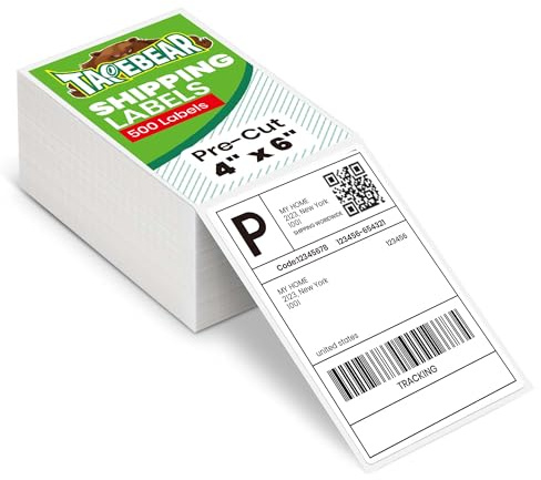 Fraktetiketter 4 tum x 6 tum x 500