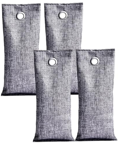 Sacchetti di carbone di bambù, carbone attivo assorbe gli odori Sacchetti di purificazione dell'aria in bambù naturale Deodorante per l'armadio di casa, l'ufficio dell'auto, 70 g