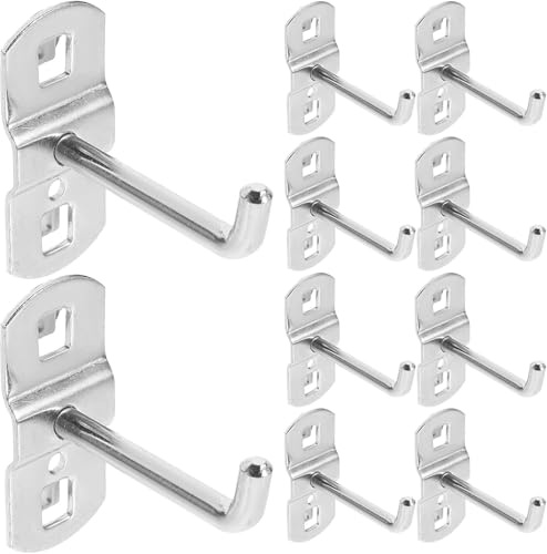 12 Pcs Square Hole Pegboard Hooks 12 Pcs Iron Display Hoo Professional Utility Accessory Durable Reliable Design for Home Improvement Workshop DIY Projects