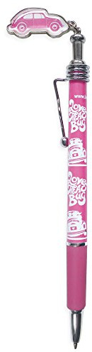BRISA VW Collection – Volkswagen Skalbagge kulspetspenna, skrivpenna, skolpenna med berlock/charm (rosa)