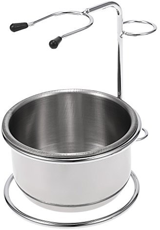 Anself Ciotola da barba 2 in 1, set da barba da uomo, tazza da barba + supporto per lame da barba da uomo, sapone, ciotola, supporto per rasatura