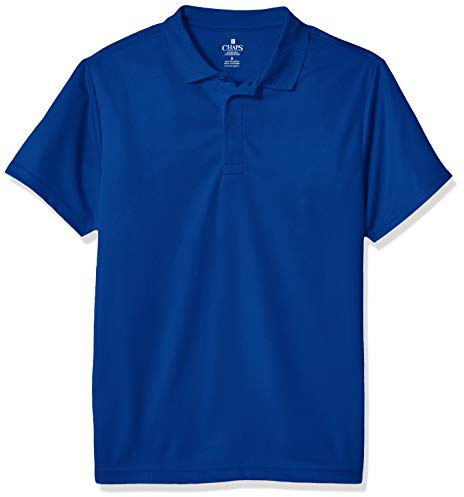 Chaps Young Men's Uniform Short Sleeve Performance Polo, Royal Blue, Medium
