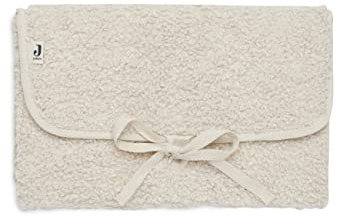 Jollein Wickelmatte Baby – Bouclé – Faltbare Reise Wickelunterlage – 71x50 cm – Weich, Wasserabweisend & Waschbar – Mit Bindebändern – Ideal für Unterwegs – Farbe Natur