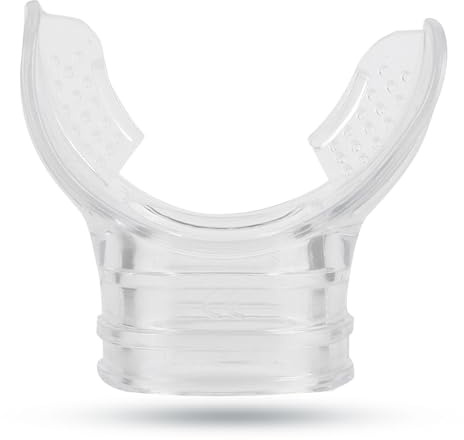 Agatige Taucher Mouthpiece, 5x5,5x3,5cm/1,97x2,17x1,38 Zoll Diving Mundstück Transparentes Schnorchelmundstück Ersatzmundstück für Atemregler Tauchermundstück Tauchausrüstung Comfort Ersatzmundstück
