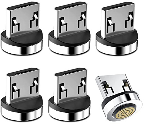 GUUGEI Lot de 6 embouts de câble de charge magnétiques micro USB
